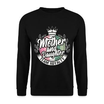 Mère Fille Amis Parents - Sweat-shirt Unisexe - noir - Devant - Alina (178cm) & Michal (187cm)