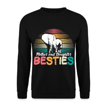 Mother and daughter Mother's Day Love Gift - Unisex Sweatshirt - black - Front - Alina (178cm) & Michal (187cm)