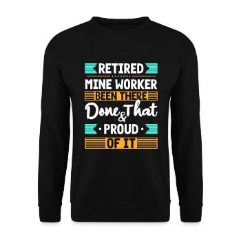 Miner Occupation Mining - Unisex Sweatshirt - black - Front - Alina (178cm) & Michal (187cm)
