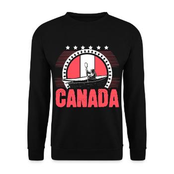 Canada Maple Leaf Country - Unisex Sweatshirt - black - Front - Alina (178cm) & Michal (187cm)