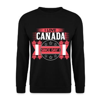 Canada Maple Leaf Origin - Unisex Sweatshirt - black - Front - Alina (178cm) & Michal (187cm)