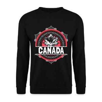 Canada Origin Gift - Unisex Sweatshirt - black - Front - Alina (178cm) & Michal (187cm)