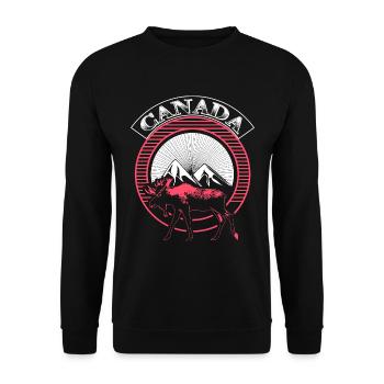 Canada Snow State Gift Idea - Unisex Sweatshirt - black - Front - Alina (178cm) & Michal (187cm)