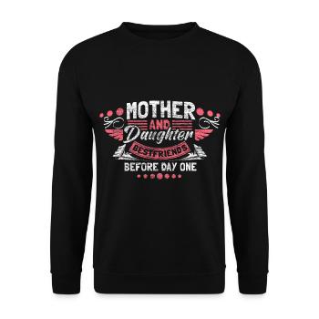 Mother and daughter cohesion gift - Unisex Sweatshirt - black - Front - Alina (178cm) & Michal (187cm)