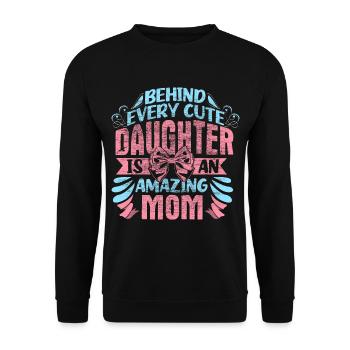 Mutter Tochter Beste Freunde Kind - Unisex Pullover - Schwarz - Vorne - Alina (178cm) & Michal (187cm)