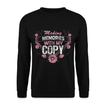 Cadeau mère-fille-enfant - Sweat-shirt Unisexe - noir - Devant - Alina (178cm) & Michal (187cm)