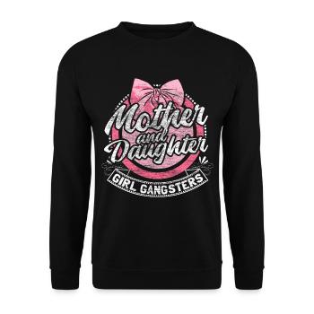 Mère Fille Famille Parents - Sweat-shirt Unisexe - noir - Devant - Alina (178cm) & Michal (187cm)