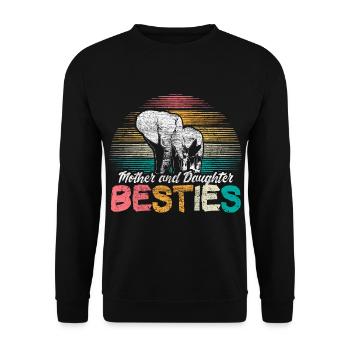 Mother Daughter Best Friends - Unisex Sweatshirt - black - Front - Alina (178cm) & Michal (187cm)