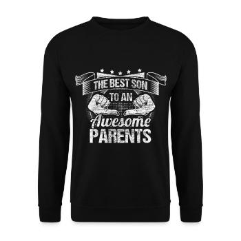 Best son sons - Unisex Sweatshirt - black - Front - Alina (178cm) & Michal (187cm)