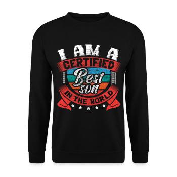 Idée de cadeau d’anniversaire du meilleur fils papa - Sweat-shirt Unisexe - noir - Devant - Alina (178cm) & Michal (187cm)