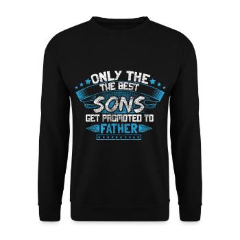 Bester Sohn Junge Geschenkidee - Unisex Pullover - Schwarz - Vorne - Alina (178cm) & Michal (187cm)