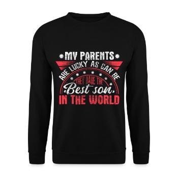 Cadeau Fils Enfant - Sweat-shirt Unisexe - noir - Devant - Alina (178cm) & Michal (187cm)