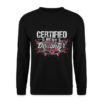 Fille Père Cadeau Drôle - Sweat-shirt Unisexe - noir - Devant - Alina (178cm) & Michal (187cm)