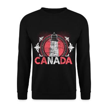 Canada Snow Origin - Unisex Sweatshirt - black - Front - Alina (178cm) & Michal (187cm)