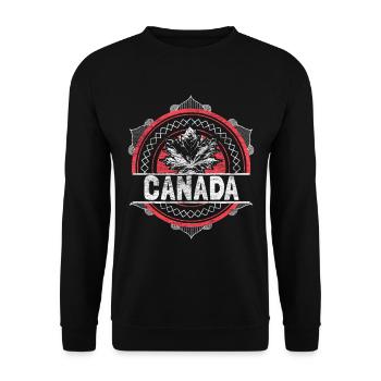Canada Elk State - Unisex Sweatshirt - black - Front - Alina (178cm) & Michal (187cm)