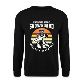 Snowboard Wintersport - Unisex Pullover - Schwarz - Vorne - Alina (178cm) & Michal (187cm)