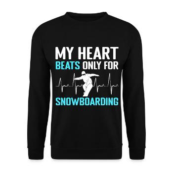 Snowboard Extremsport Boarder - Unisex Pullover - Schwarz - Vorne - Alina (178cm) & Michal (187cm)
