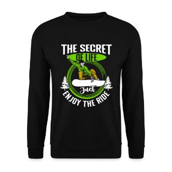 Snowboarder Schnee Pistensau - Unisex Sweatshirt - black - Front - Alina (178cm) & Michal (187cm)