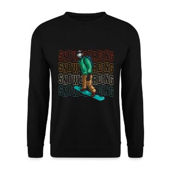 Snowboarding Ski - Unisex Pullover - Schwarz - Vorne - Alina (178cm) & Michal (187cm)