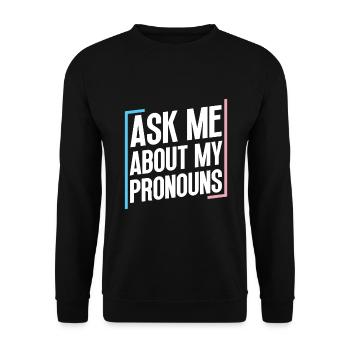 Trans Transgender Transsexual Pride - Unisex Sweatshirt - black - Front - Alina (178cm) & Michal (187cm)