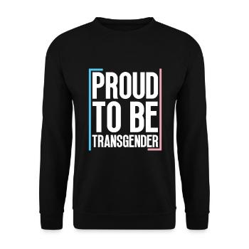 Trans Transgender Transsexual Pride - Unisex Sweatshirt - black - Front - Alina (178cm) & Michal (187cm)