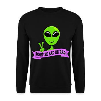 Ne soyez pas triste signe de paix Design T-shirt - Sweat-shirt Unisexe - noir - Devant - Alina (178cm) & Michal (187cm)