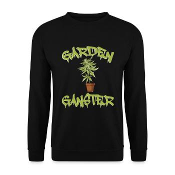 Marijuana Cannabis Weed Smoke Hemp Design Garden - Unisex Sweatshirt - black - Front - Alina (178cm) & Michal (187cm)