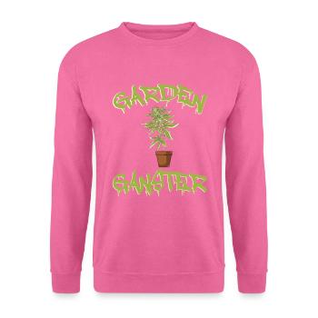 Marihuana Cannabis Weed Rauch Hanf Design Garten - Unisex Pullover - Pink - Vorne