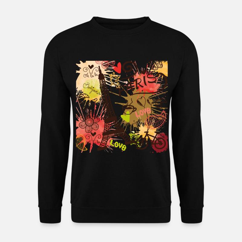 Eiffelturm Paris mit Liebe aus Frankreich und den - Unisex Pullover - Schwarz