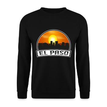 El Paso Texas Usa Skyline Vintage Sunset Travel So - Unisex Sweatshirt - black - Front - Alina (178cm) & Michal (187cm)