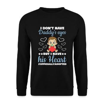 Jour de père heureux papa fils enfant conception - Sweat-shirt Unisexe - noir - Devant - Alina (178cm) & Michal (187cm)