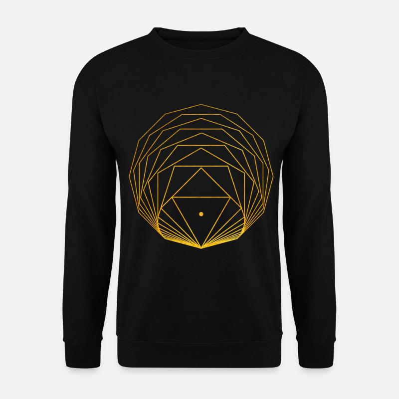 Reagular Polygons Sacred Geometry Gold - Unisex Sweatshirt - black
