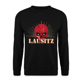 Lausitz - Unisex Pullover - Schwarz - Vorne - Alina (178cm) & Michal (187cm)