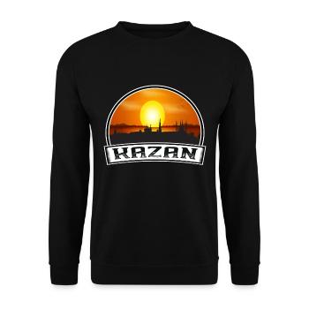 Kazan Russie Skyline Vintage Sunset Travel Souveni - Sweat-shirt Unisexe - noir - Devant - Alina (178cm) & Michal (187cm)