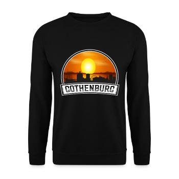Gothenburg Sweden Skyline Vintage Sunset Travel So - Unisex Sweatshirt - black - Front - Alina (178cm) & Michal (187cm)