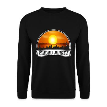 Ciudad Juarez Mexique Skyline Vintage Sunset Voyage - Sweat-shirt Unisexe - noir - Devant - Alina (178cm) & Michal (187cm)