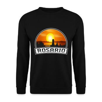 Rosario Argentina Skyline Vintage Sunset Travel So - Unisex Sweatshirt - black - Front - Alina (178cm) & Michal (187cm)