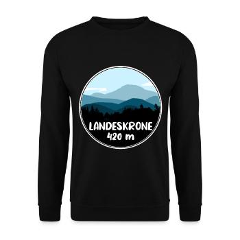 Landeskrone Sachsen Görlitz - Unisex Pullover - Schwarz - Vorne - Alina (178cm) & Michal (187cm)