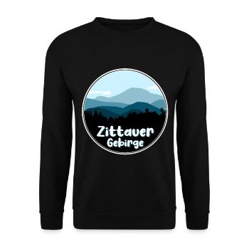 Zittauer Gebirge - Unisex Pullover - Schwarz - Vorne - Alina (178cm) & Michal (187cm)
