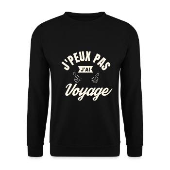 J peux pas j ai Voyage - Sweat-shirt Unisexe - noir - Devant - Alina (178cm) & Michal (187cm)