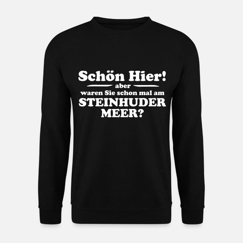 steinhuder Meer schön hier - Unisex Pullover - Schwarz