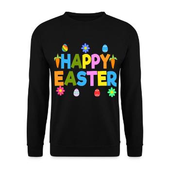 Le cadeau parfait pour ceux qui aiment Pâques et - Sweat-shirt Unisexe - noir - Devant - Alina (178cm) & Michal (187cm)