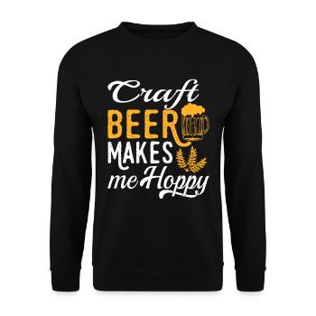 La bière artisanale me rend heureux Tee-shirt - Sweat-shirt Unisexe - noir - Devant - Alina (178cm) & Michal (187cm)