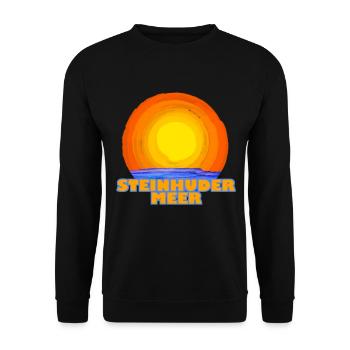 Steinhuder Meer Sonnenuntergang - Unisex Pullover - Schwarz - Vorne - Alina (178cm) & Michal (187cm)