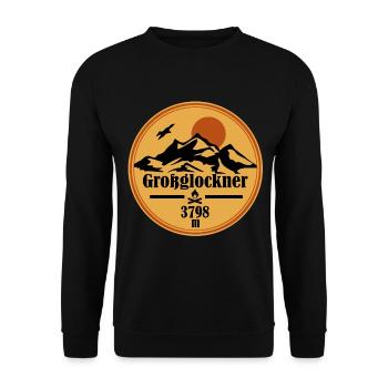 großglockner - Unisex Pullover - Schwarz - Vorne - Alina (178cm) & Michal (187cm)