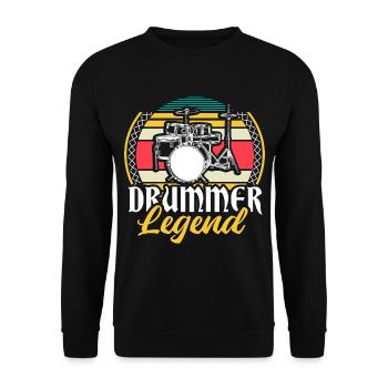 Drums Drumsticks Drumsticks Idée cadeau - Sweat-shirt Unisexe - noir - Devant - Alina (178cm) & Michal (187cm)