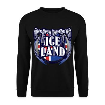 Islande République du Nord Idée cadeau - Sweat-shirt Unisexe - noir - Devant - Alina (178cm) & Michal (187cm)