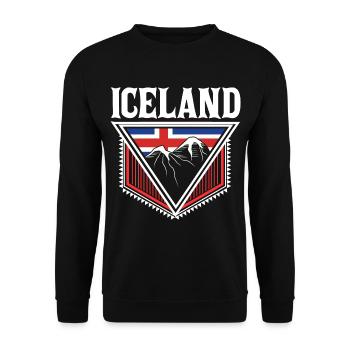Drapeau du Nord de l’Islande - Sweat-shirt Unisexe - noir - Devant - Alina (178cm) & Michal (187cm)