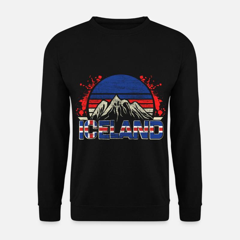 Island Pferde Land Geschenk - Unisex Pullover - Schwarz
