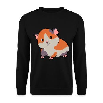 Cute Guinea Pig Shirt For Animal Lovers T-shirt - Unisex Pullover - Schwarz - Vorne - Alina (178cm) & Michal (187cm)